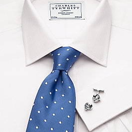 Samuel White Herringbone Textured Classic Shirt