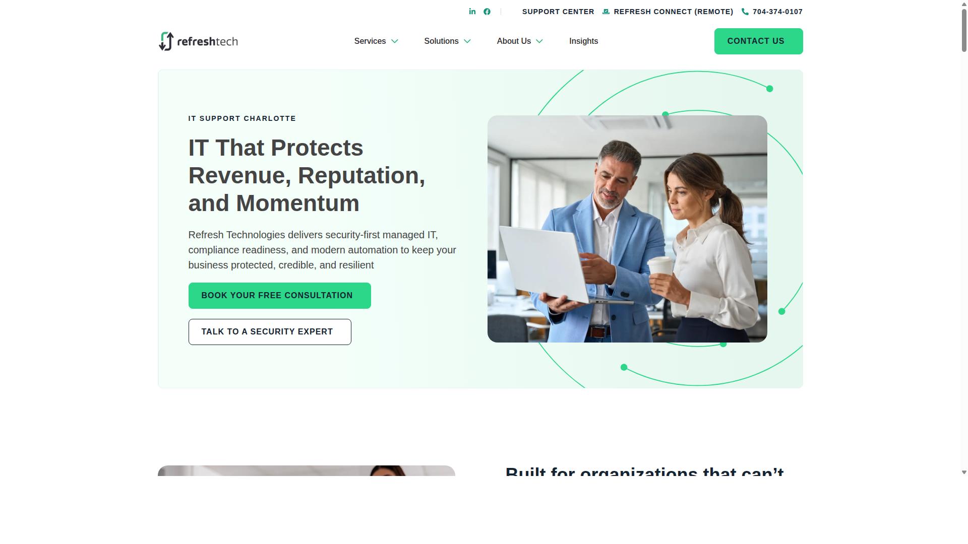 Refresh Technologies website